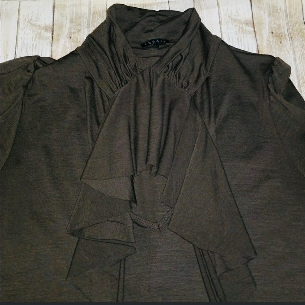 Theory short sleeve brown top